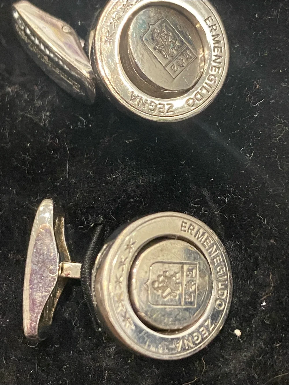 Ermenegildo Zegna Polished Sterling Silver-Tone Coin Cufflinks
